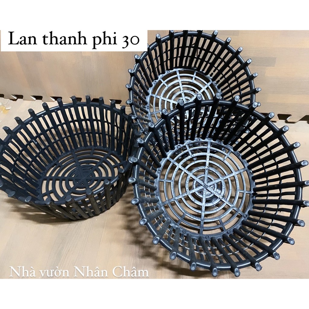 Chậu nhựa giả gỗ lan thanh phi 30
