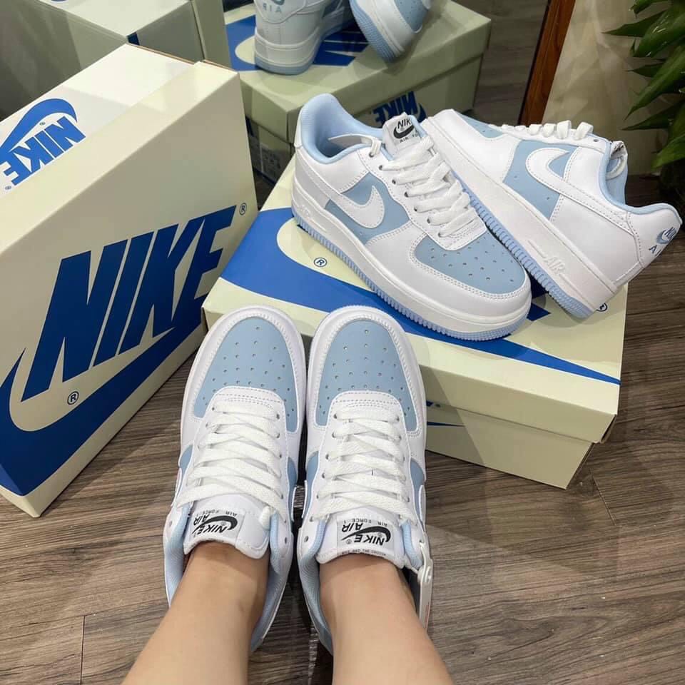Giày _Nike Air Force 1 xanh kem, Giày AF1 Nam Nữ Thể Thao Trắng Xanh Thời Trang Hàng Đẹp hot 2022 Full Box