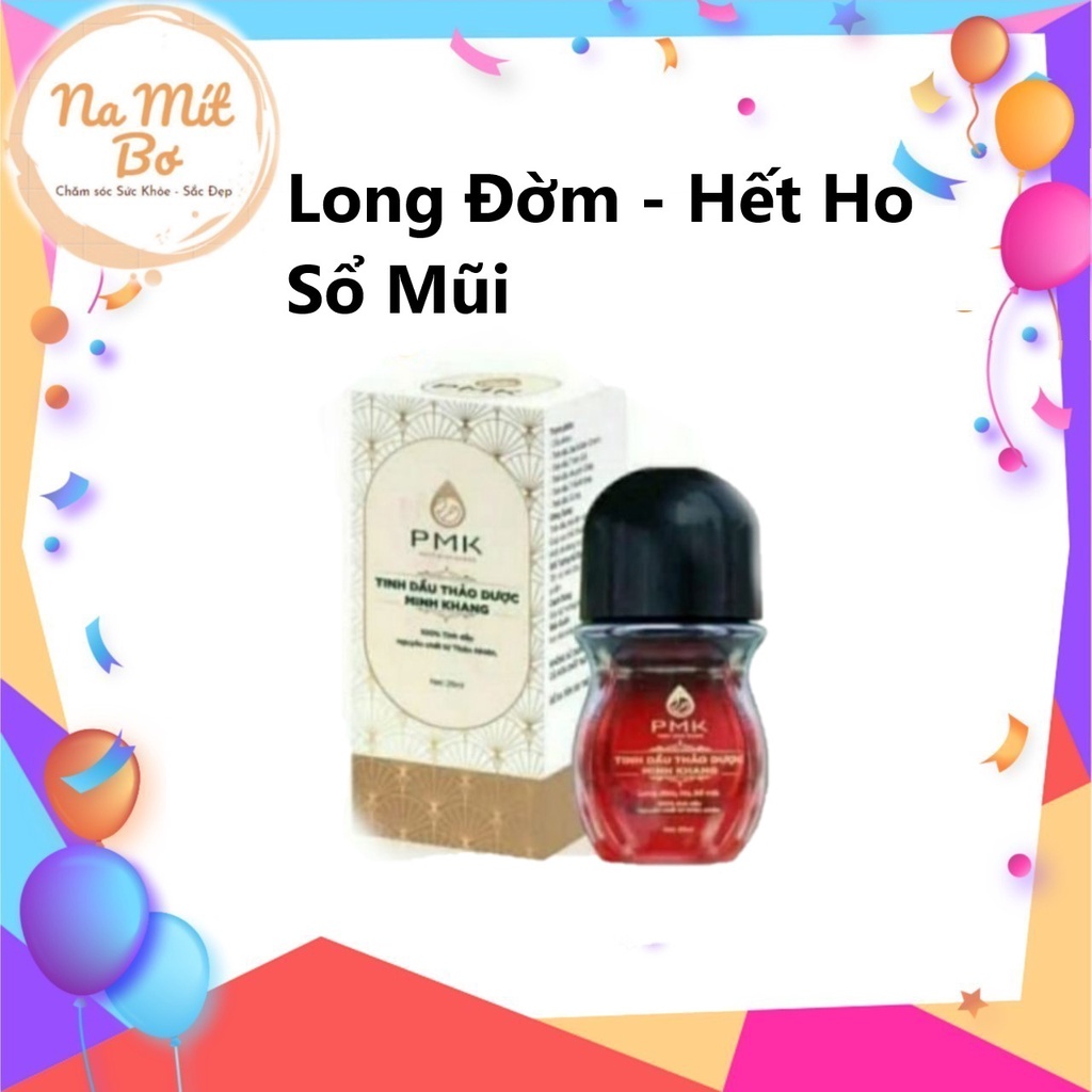 Tinh dầu thảo dược hết long đờm hết ho hết sổ mũi Minh Khang, chỉ cần bôi 25 ml - Chính Hãng