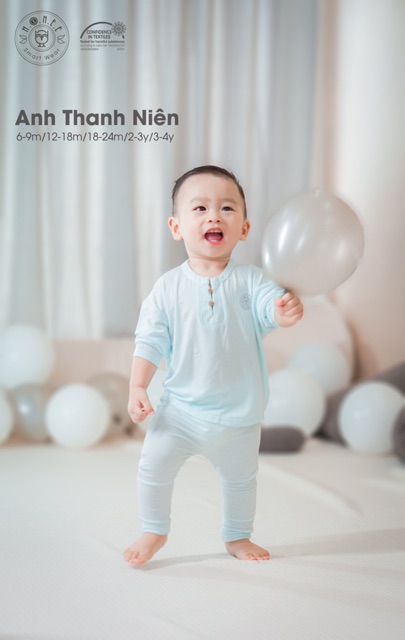 Hrnee - Bộ dài tay cài vai, cổ trụ, cổ tròn