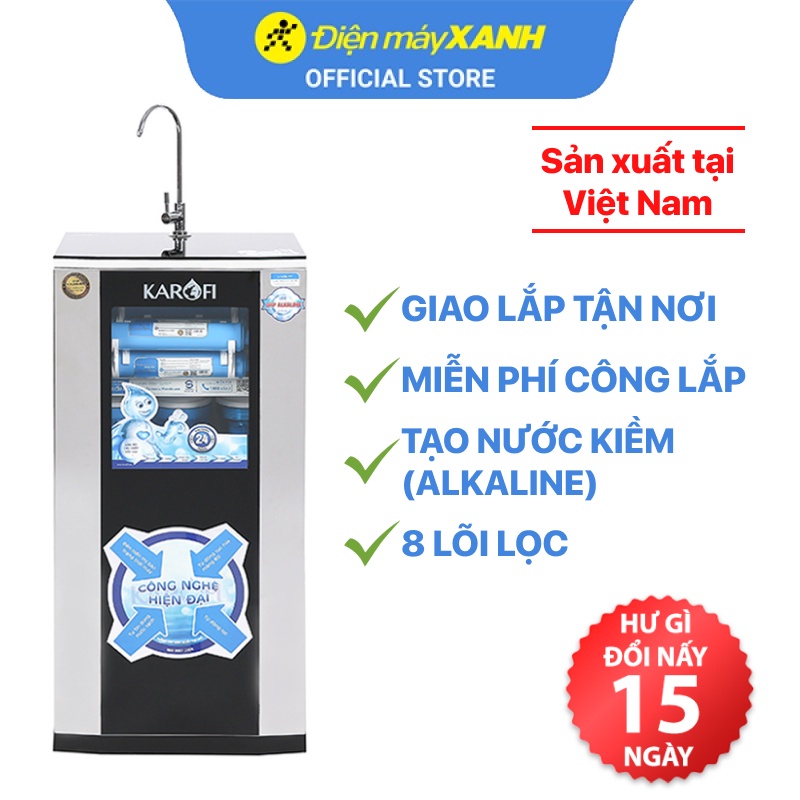Máy lọc nước RO Karofi KSI80-A 8 lõi