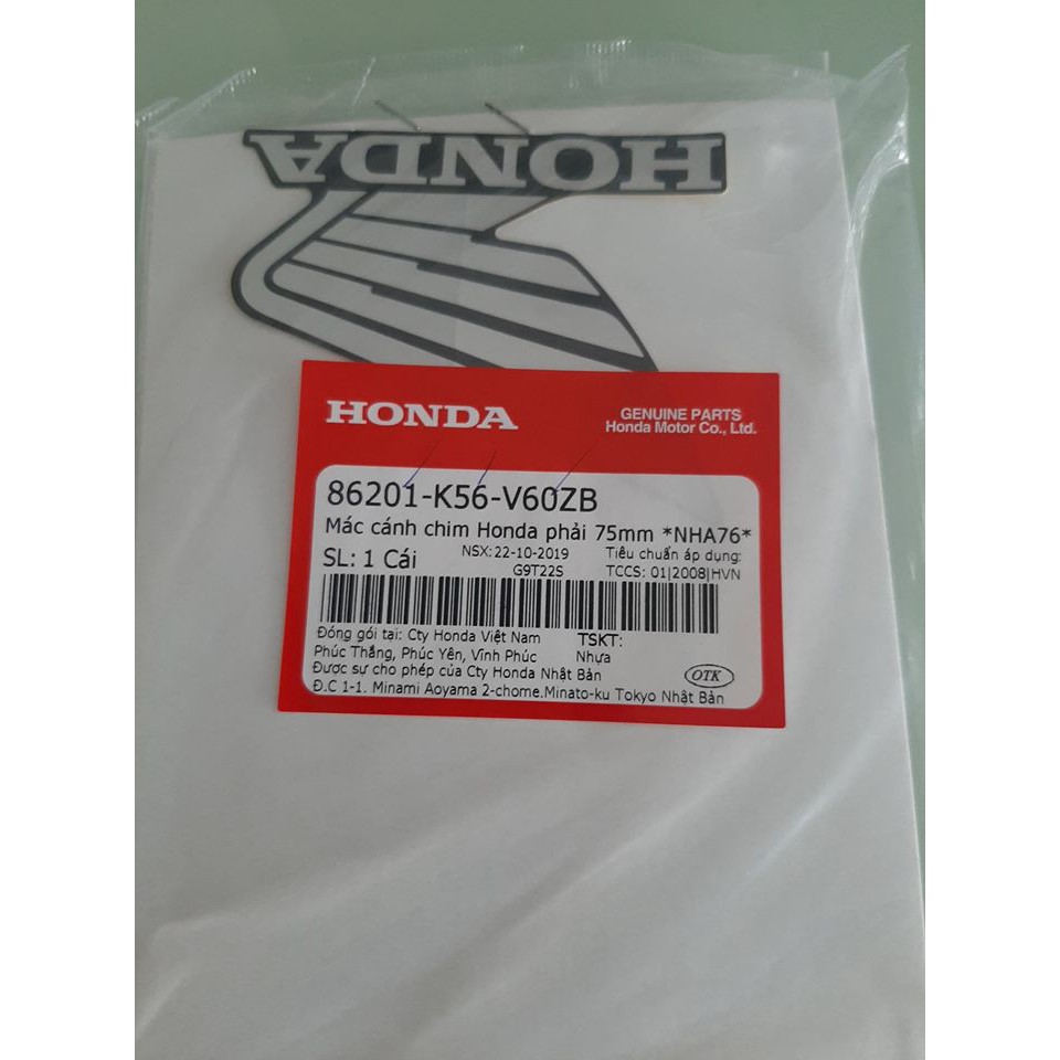 tem cánh chim honda 75mm chính hãng honda