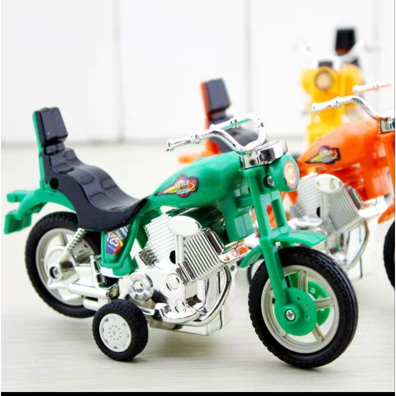 Xe máy mô hình chạy cót nhiều màu sắc, đồ chơi moto giá rẻ