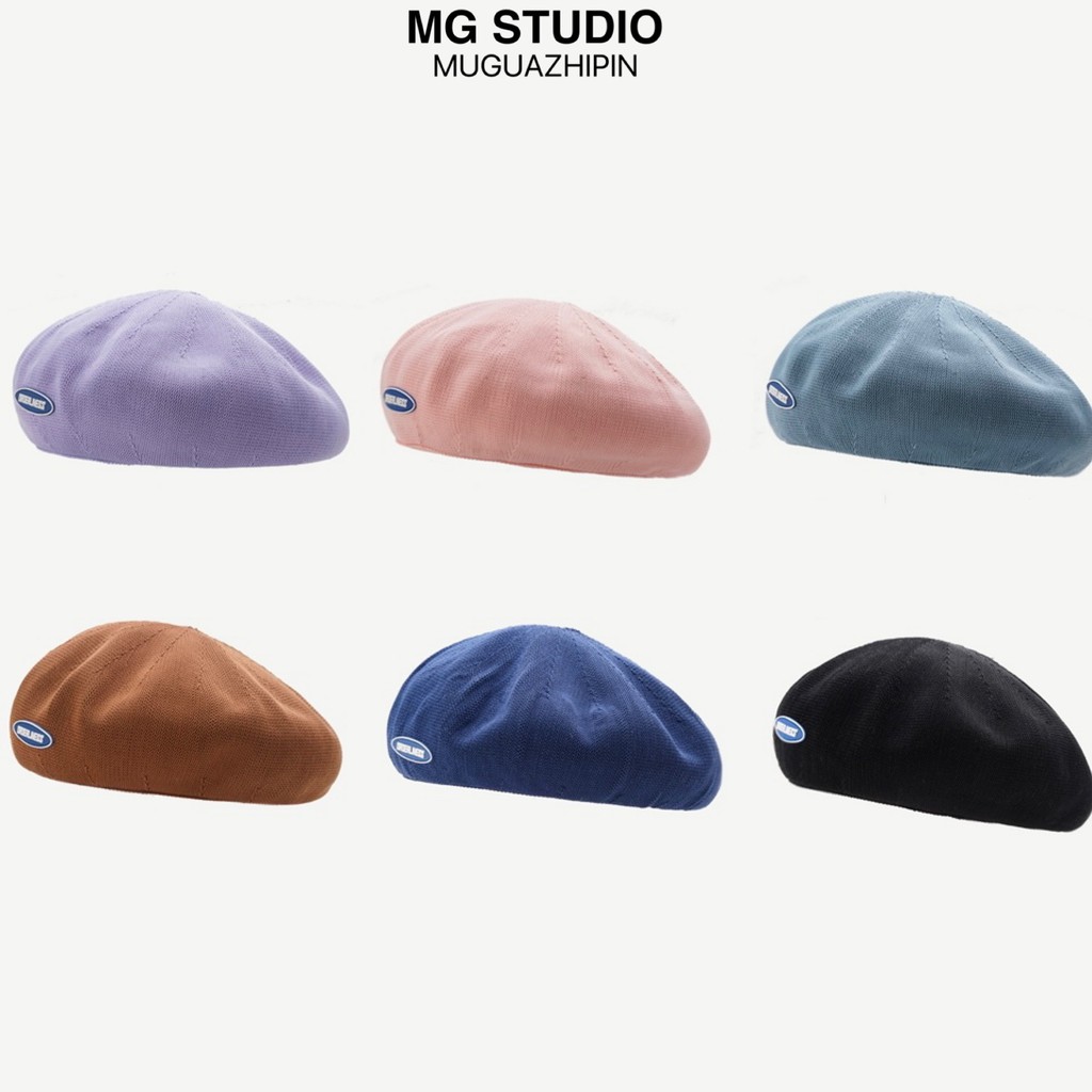 Mũ Nồi MG STUDIO Vải Polyester Thiết Kế Họa Tiết Dán Nhãn Sành Điệu