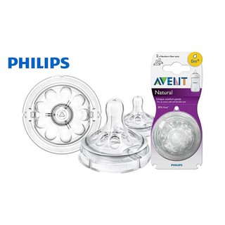 Núm ty cổ rộng siêu  mềm AVENT vỉ đôi