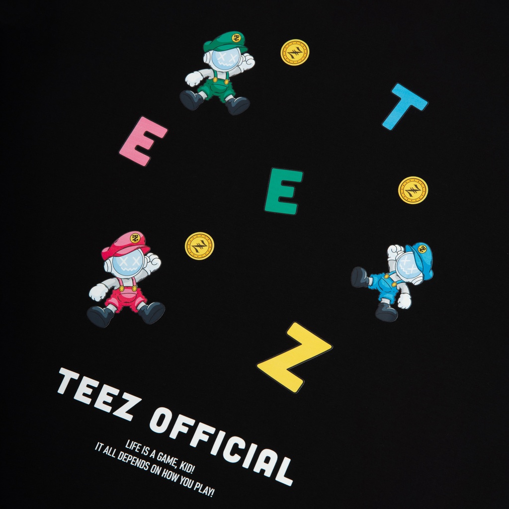 Áo Thun TEEZ - TZ1037 Unisex Nam Nữ TEEZ Form Rộng Tay Lỡ Freesize