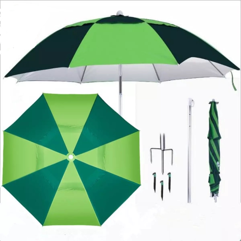 Ô Dù Che Nắng Mưa câu cá. Hai màu, Đường Kính 1m8 xoay 360 độ !!!