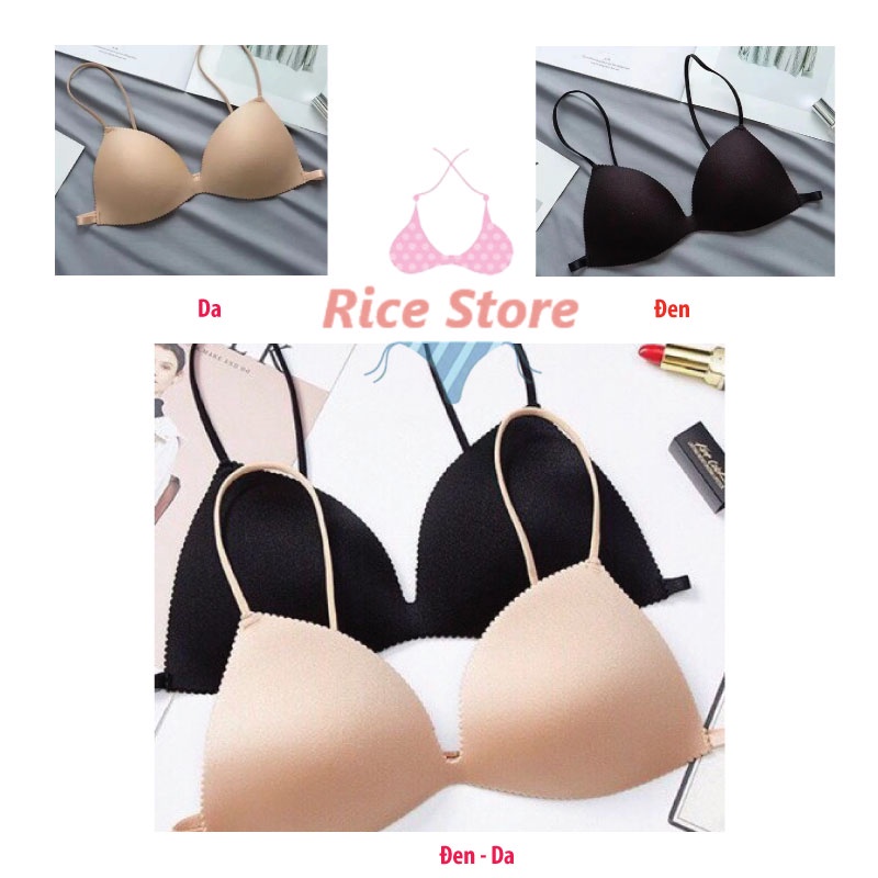 áo lót nữ 2 dây sexy cài sau nâng ngực KIMCHIBIKINI bra đúc su đệm mỏng không gọng sexy bigsize AL030