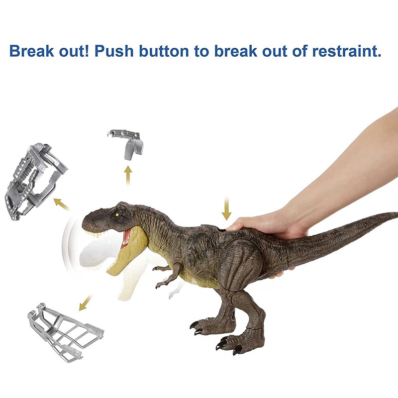 Đồ Chơi Mô Hình Khủng Long Tyrannosaurus Rex Figure Camp Cretaceous Dinosaur Escape Toy with Stomping‘N Escape