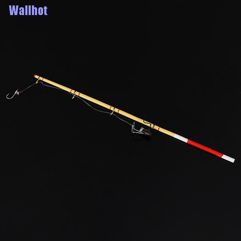 Wallhot> 1Pc 1:12 Dollhouse Miniature Fishing Tool Model Toy Dolls House Fishing Rod Pole