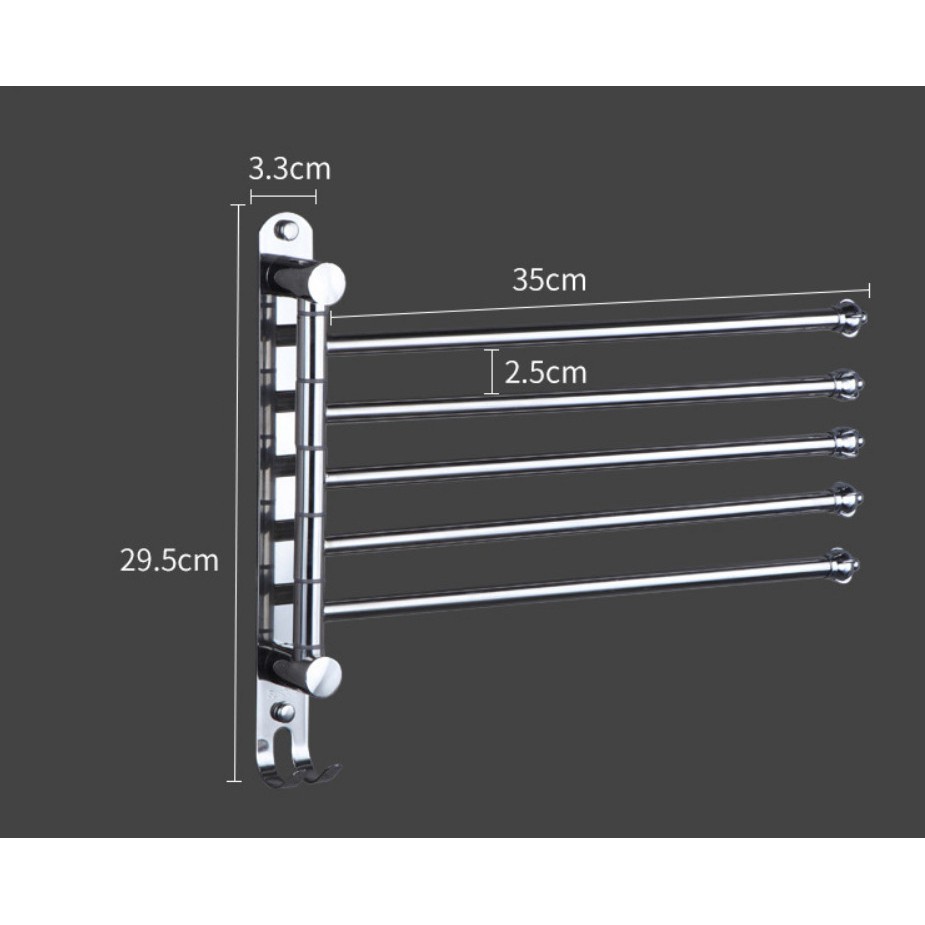 Giá Treo Khăn Cao Cấp SUS304 5 Tầng - Home and Garden