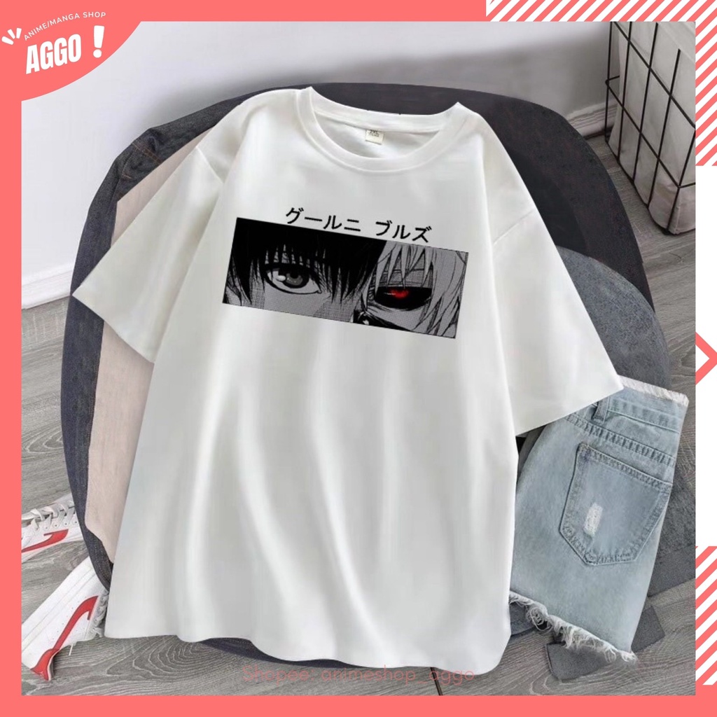 Áo Thun Tay Lửng Anime Tokyo Ghoul Kaneki Ken Nam Nữ Đủ Size Cực Đẹp