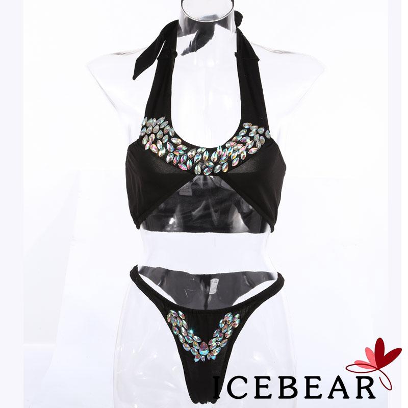 Set bikini hai mảnh đính đá gợi cảm cho nữ
