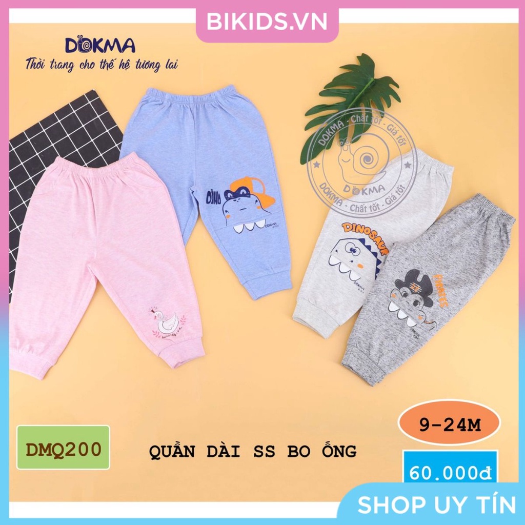 Dokma- Quần dài bo gấu mỏng (9-24m) DMQ200