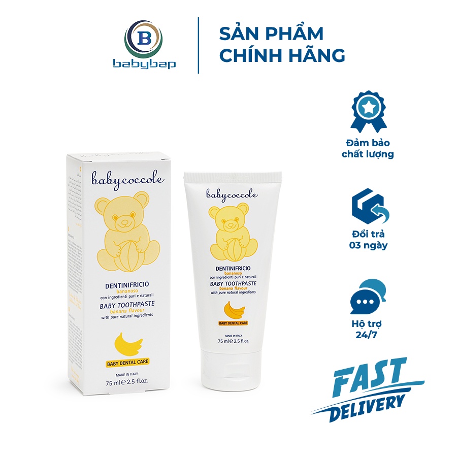 Kem Đánh Răng Babycoccole 12M+ Mùi Hương Trái Cây Ngọt Ngào, An Toàn Tuyệt Đối Nếu Bé Nuốt Kem