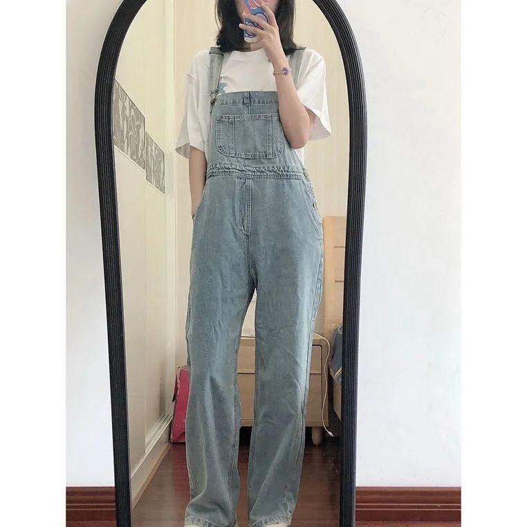 Quần Yếm Denim Dáng Rộng Túi Ngực Thời Trang Thu Đông | Smide Clothing