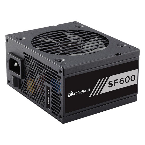 Nguồn máy tính  CORSAIR SF600 - 80 Plus Gold - SFX Factor - Full Modul (600W, size nhỏ)/BH 84 Tháng