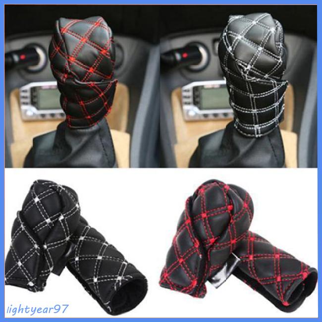 Set 2 Bọc Cần Số Giả Da Trang Trí Nội Thất Xe Hơi