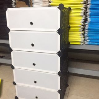 Tủ nhựa ghép kệ giày 5 ngăn sâu 47cm dạng đứng
