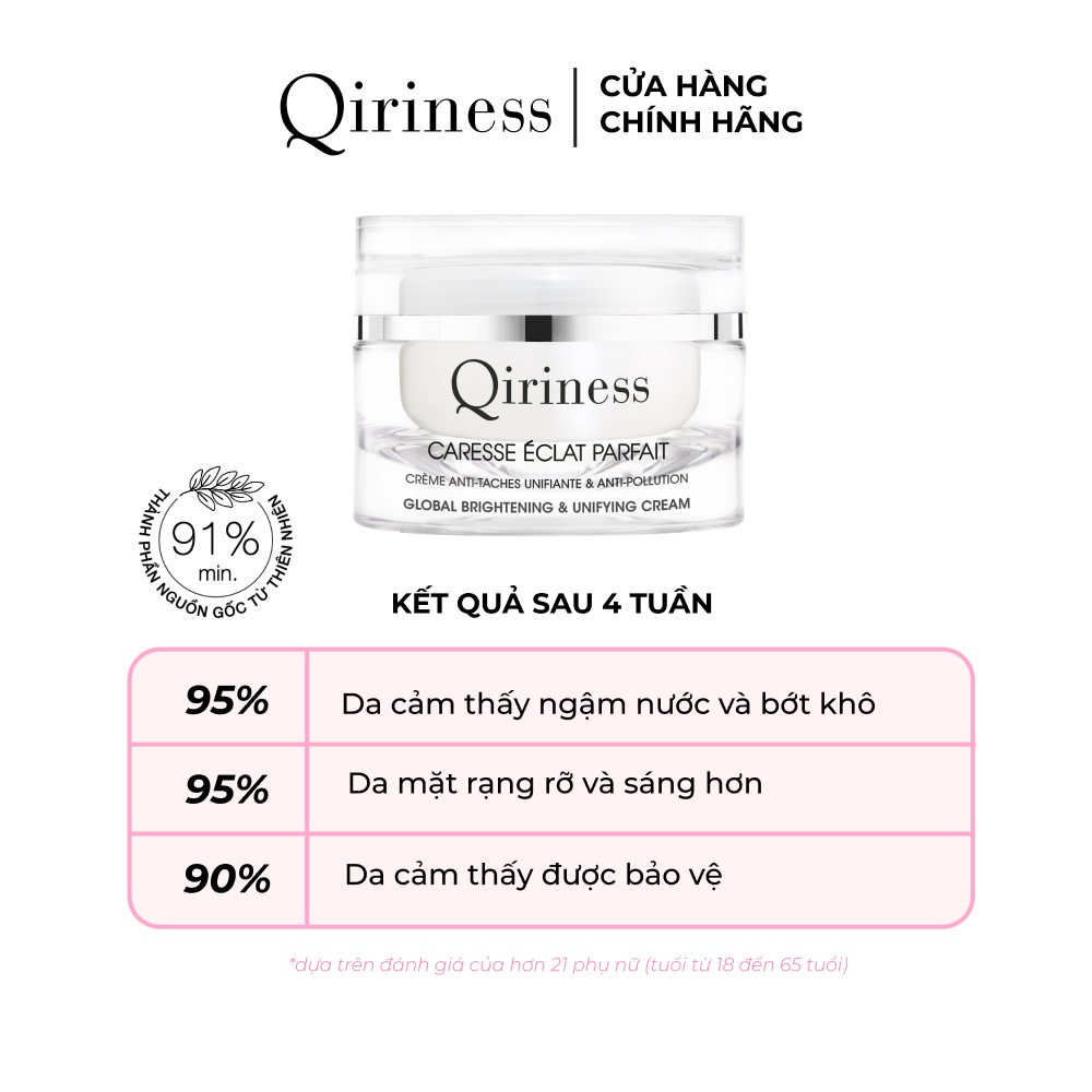 Kem dưỡng làm sáng da, mờ thâm nám và bảo vệ da Qiriness Global Brightening & Unifying Cream 50ml