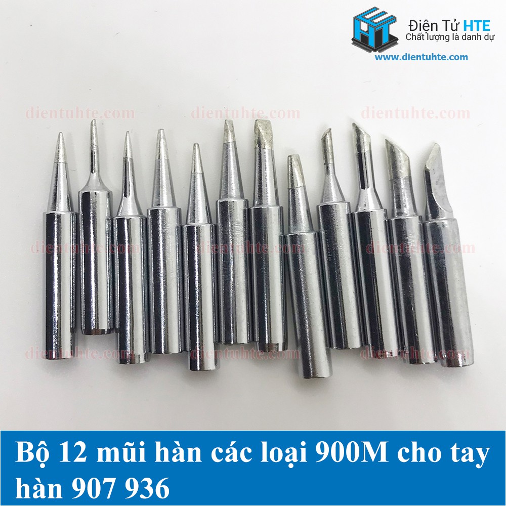 Bộ 12 mũi hàn 900M cho tay hàn 936 907 [HTE Quy Nhơn CN2]