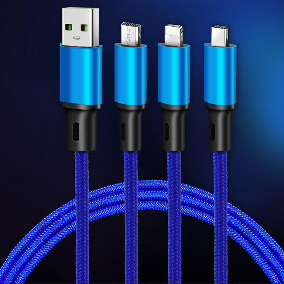 Cáp Sạc 3 Trong 1 Cổng Usb Type C Cho Android Iphone