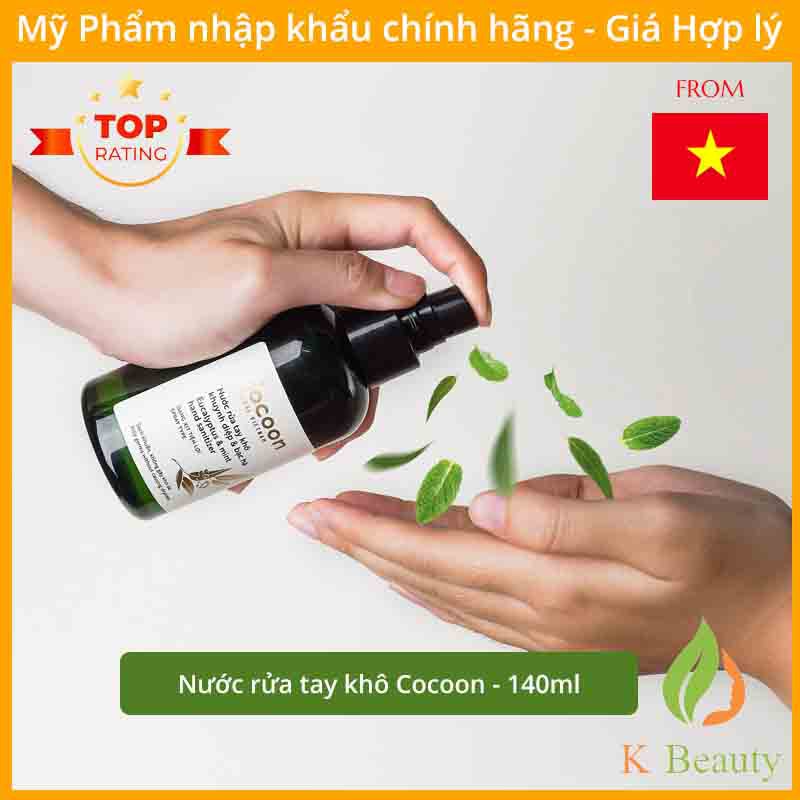 Nước rửa tay khô khuynh diệp và bạc hà Cocoon - Eucalyptus & Mint Hand Sanitizer - Hàng Việt Nam Chính Hãng - 140ml | BigBuy360 - bigbuy360.vn