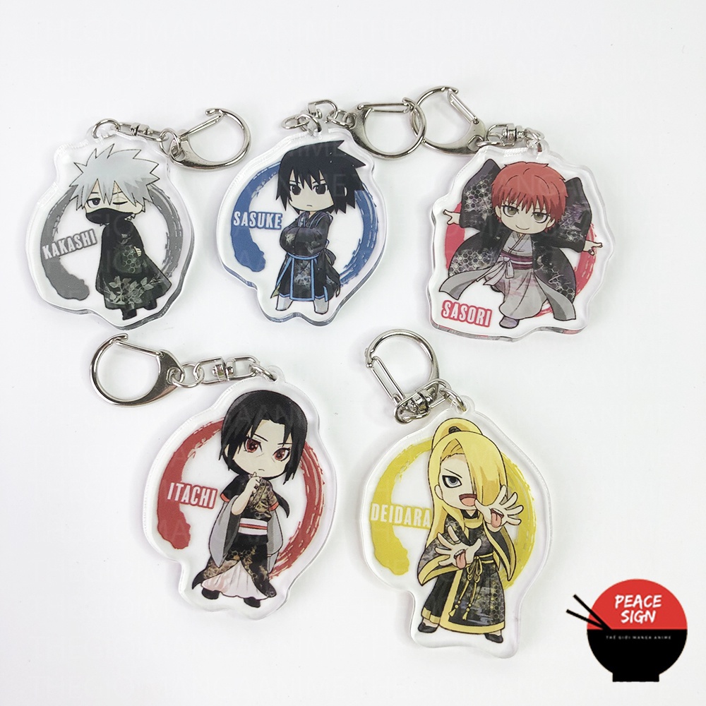 Móc khóa NARUTO SHIPPUDEN - DEFORMED ver in hình anime chibi xinh xắn