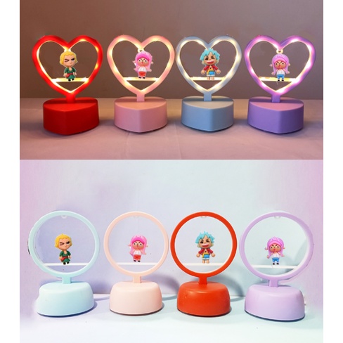 đèn led tim tròn chopper DLT19 one piece dễ thương cute hoạt hình