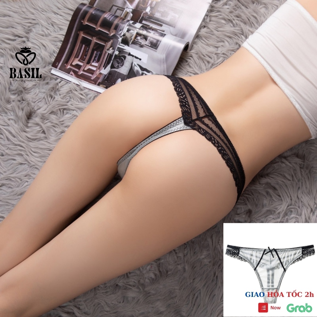 Quần lọt khe S06 Basil nữ phối ren đàn hồi thoáng khí
