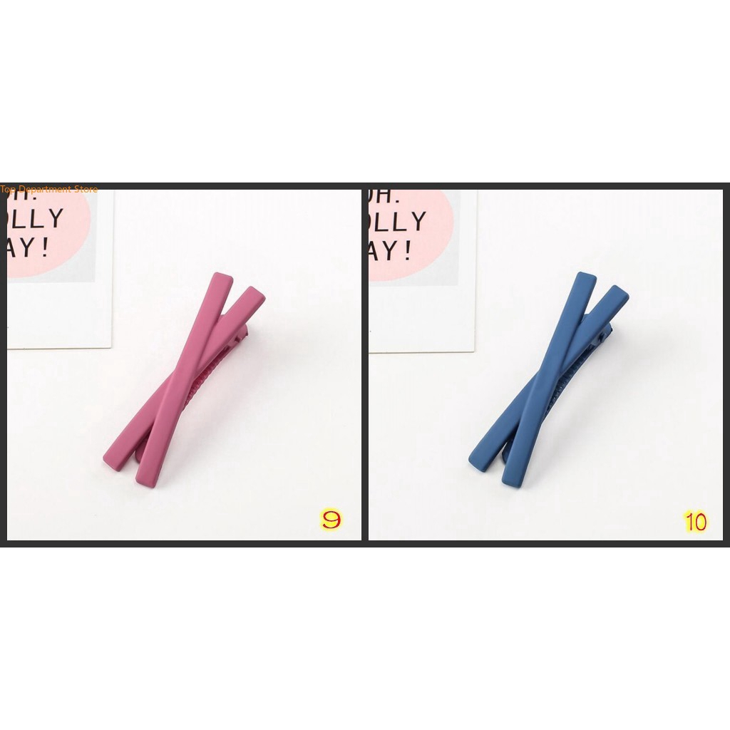 Kẹp tóc hình chữ X màu trơn ngọt ngào và thời trang cho nữ