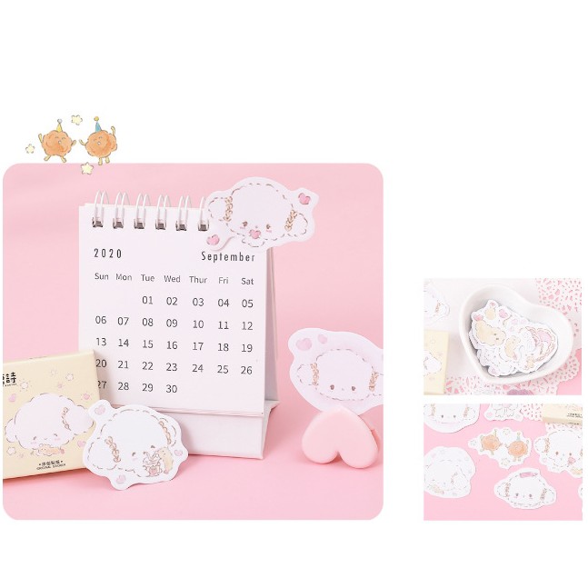 Hộp 45 miếng sticker mẫu thỏ soft mik