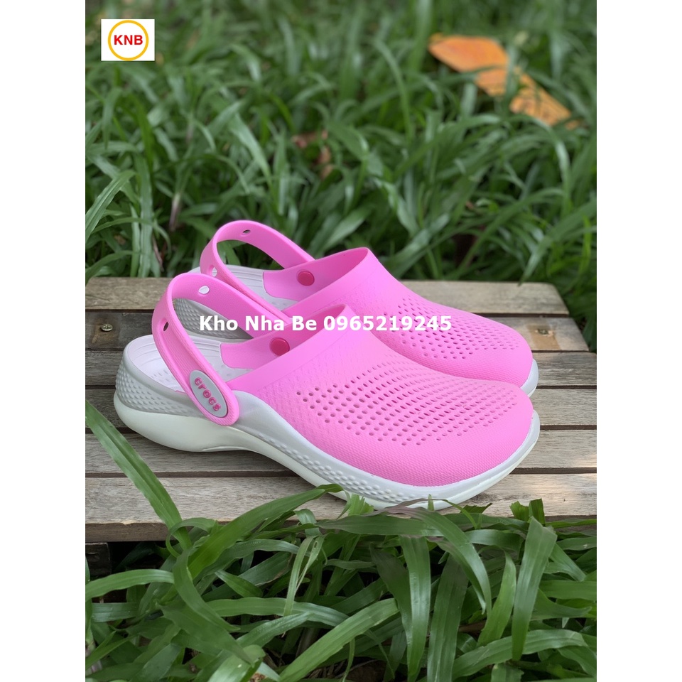 Dép sục cross 360 Literide clog màu hồng lòng ghi, Dép Sục Nam Nữ Literide Clog 360 Đi Nắng Mưa Cao Cấp, hàng xịn