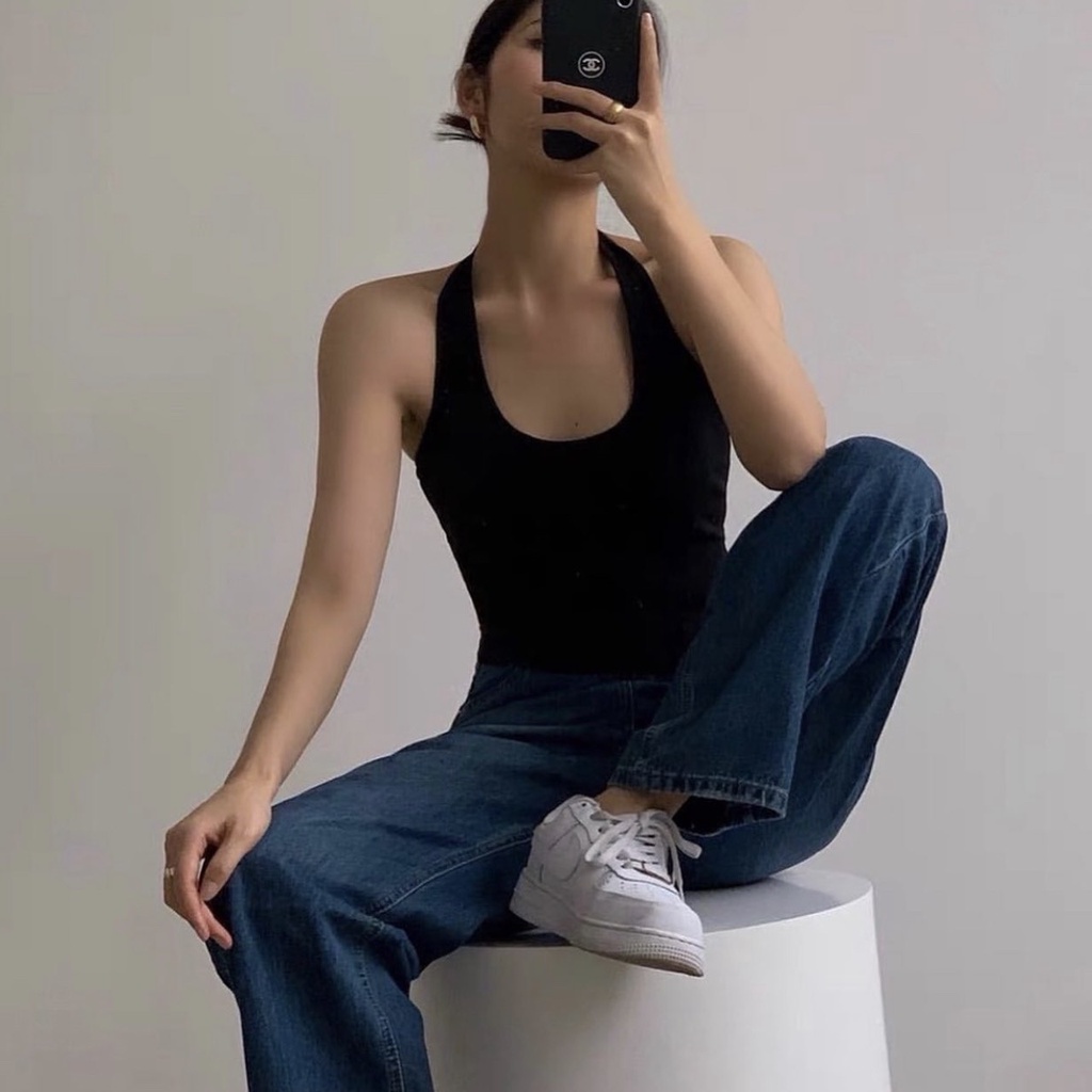 Áo thun croptop vòng dây cổ A2218 SUSTORE