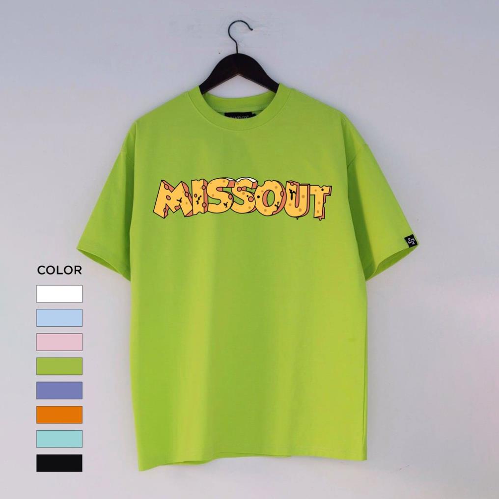 Áo thun nam nữ phomat MISSOUT over cotton (V200)