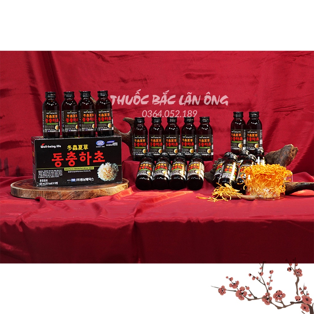 Nước đông trùng hạ thảo nguyên chất Hàn Quốc (Hộp 10 Chai x 100ml) - Thuốc Bắc Lãn Ông