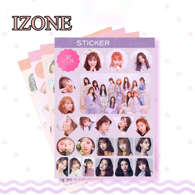 Ngôi sao Kpop IZONE SEVENTEEN BNK48 miếng dán chống thấm nước đẹp (4 tờ)