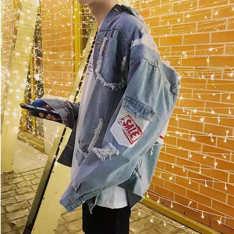 Áo khoác jeans bò brazil in denim jacket thời trang UniSex Nam nữ