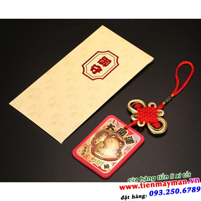 Bao Lì Xì Mèo Chiêu Tài Vàng 9999 May Mắn Tết, quà tặng tết sang chảnh