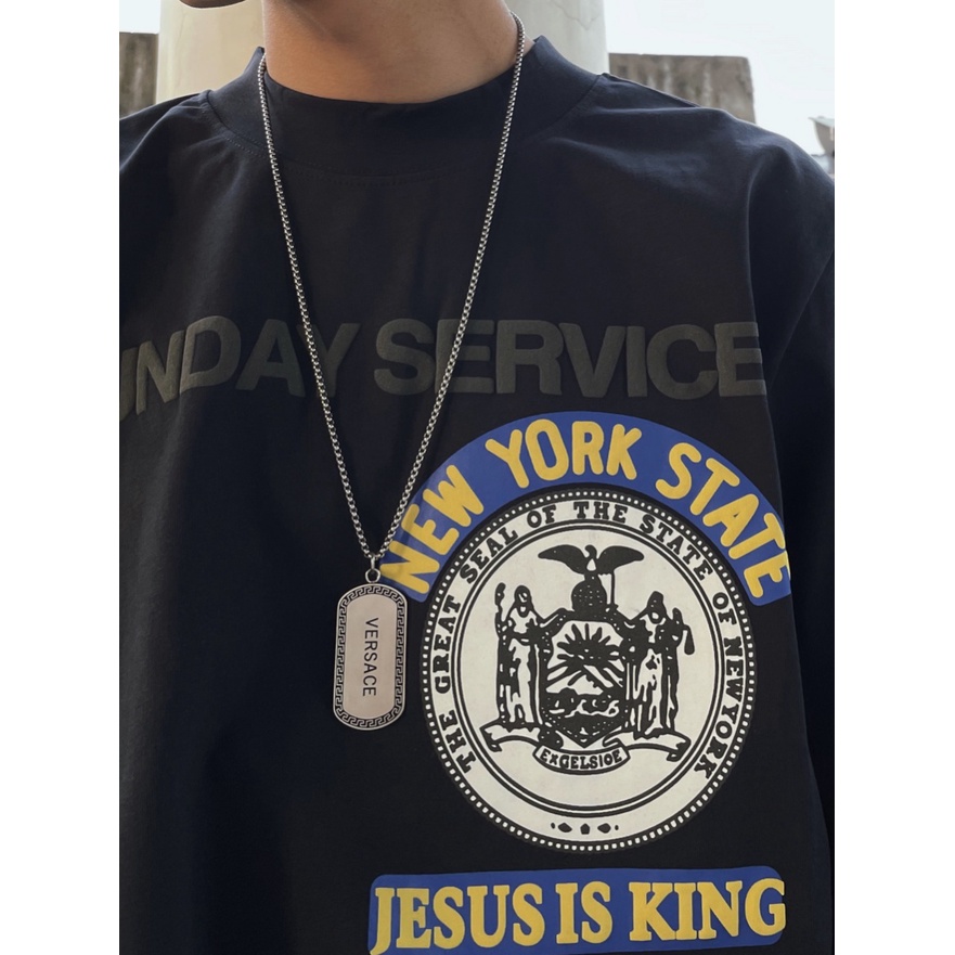 Áo Thun Tay Ngắn In Chữ JESUS IS KING Phong Cách Đường Phố Cho Nam Và Nữ