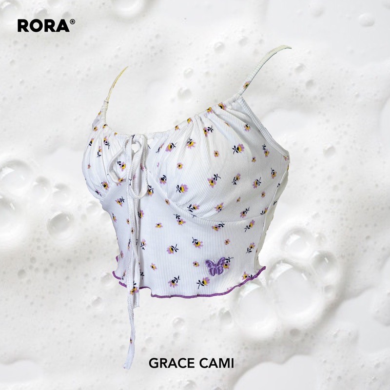 Áo GRACE CAMI - áo hai dây cuốn biên cổ tròn