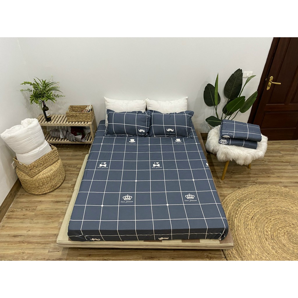 SET GA CHUN VÀ 2 VỎ GỐI NẰM COTTON POLY NGOCANHBEDDING HOT NHẤT HÈ 2021 MẪU VƯƠNG MIỆN