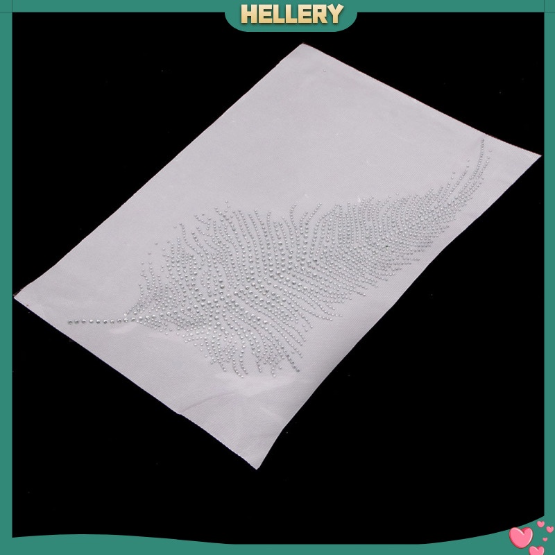 Miếng Dán Ủi Quần Áo Hình Lông Vũ Đính Đá 9.45 &quot;