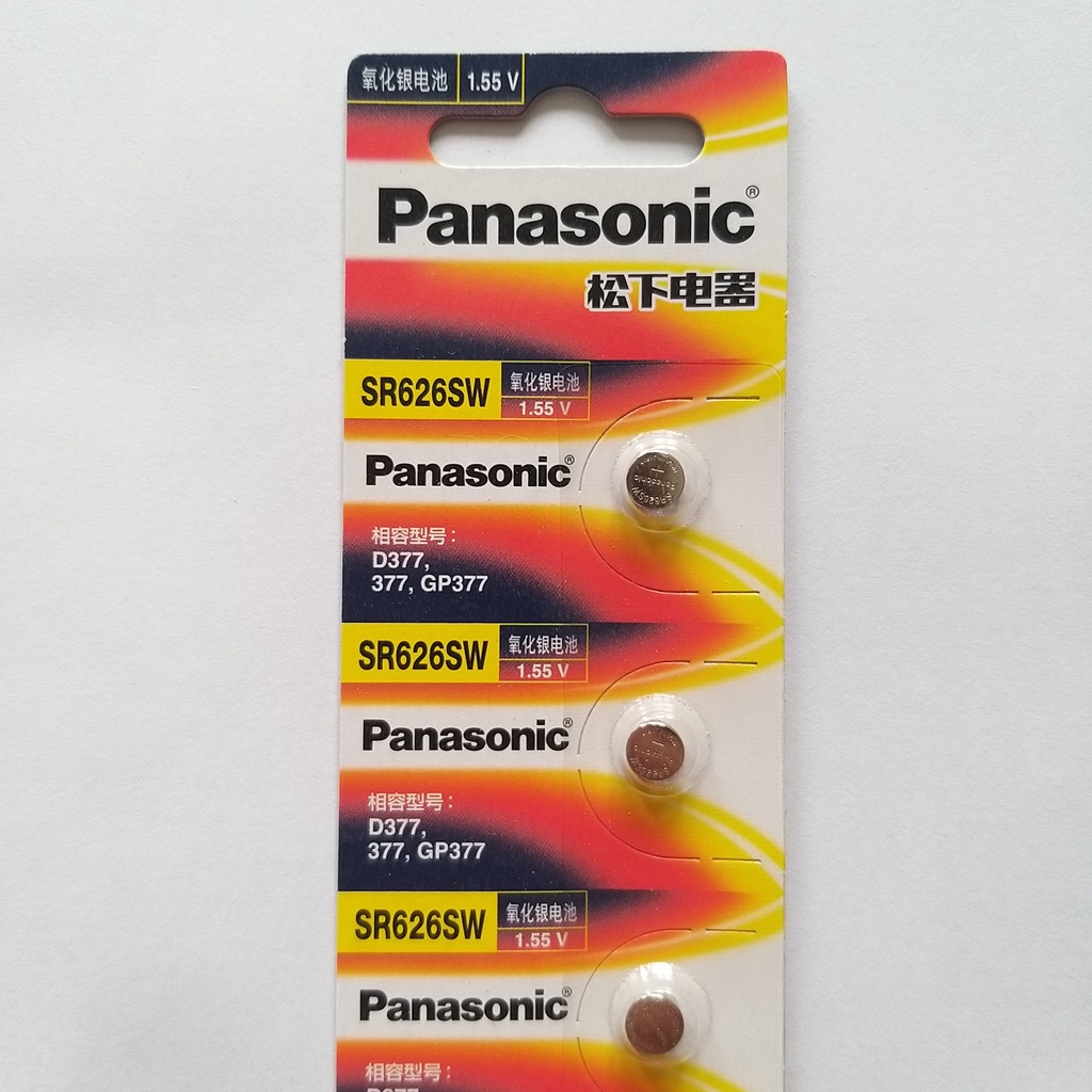 Pin SR626SW 377 626 AG4 Panasonic vỉ 5 viên dùng cho đồng hồ đeo tay