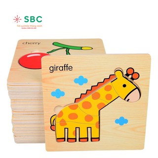 Ghép hình gỗ 3-5 mảnh cho bé (Giao ngẫu nhiên)