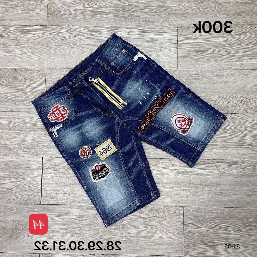 Quần short jean nam xanh phong cách cao cấp - chất liệu denim co dãn tốt (from chuẩn)Lady-Hn Store88 ms 44