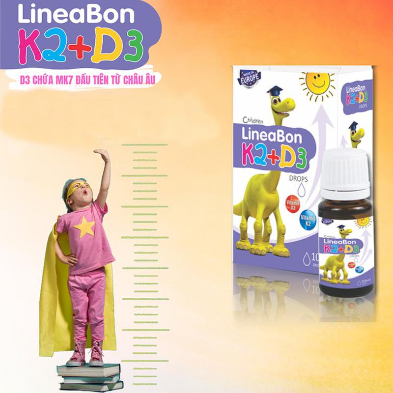 LineaBon k2+d3 10ml Tăng cường hấp thu Canxi - Trẻ cao lớn hơn