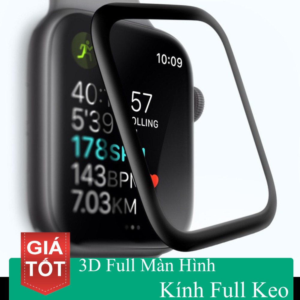 MIẾNG DÁN CƯỜNG LỰC APPLE WATCH 40MM 3D FULL KEO VMAX CHÍNH HÃNG HÀNG CHUẨN