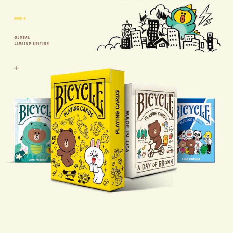 Bộ Bài Bicycle Line Friends Playing Cards, Thẻ Sưu Tập USPCC, Trò Chơi Thẻ Ma Thuật, Đạo Cụ Ảo Thuật Cho Nhà Ảo Thuật