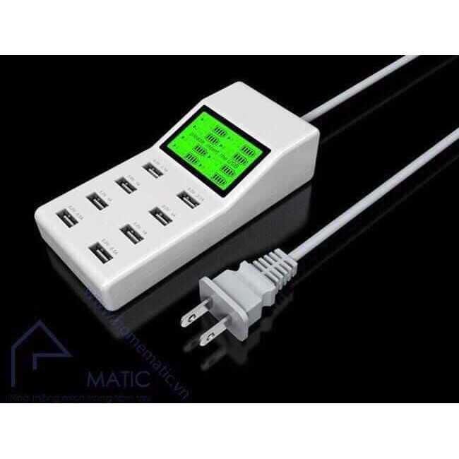 Sạc 8 Cổng USB Có Màn Hình Tiện Lợi-Sạc Nhanh 5.0